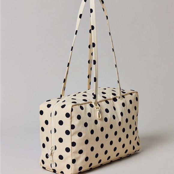 BAGGU White Polka Dot - Medium Nylon Bowler Bag NWT - Picture 3 of 5